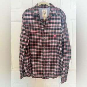 Diesel D Simply Over FSD Plaid Button-Up Shirt Men’s XXL Red 100% Cotton